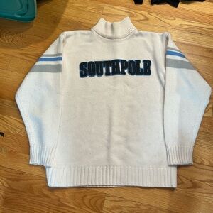 South Pole White Sweater for Men
